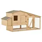 Pine Wood Chicken Coop Hen House Rabbit Hutch Run Cage Outdoor Large 178x67x92cm