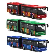 Simulation Alloy Double Section Bus Model Pull Back Vehicles Toys Funny Car Kids Children Gifts