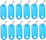 NUOBESTY 30pcs Number Mark Label Lugged Tags Key Tags White Keychain Plastic Tags for Labeling Key Tag Label Key Id Label Key Tags with Labels Tag Key Chain White Simple Key Chain Blue