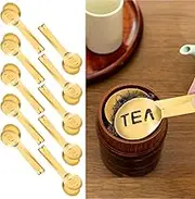 10Pcs Tea Bag Squeezer Tongs Metal Spoon Mini Sugar Clip Gold Tea Bag Squeezer Clip Multipurpose Stainless Steel Serving Tongs for Serving Sugar Ice Desserts