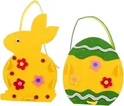 FELTECHELECTR 2pcs Easter Bag Dollhouse Flooring Peel and Stick Candy Rack Boxes Household Dollhouse Wallpaper 1 12 Scale Binocular Rabbit Bag Basket Bunny Felt