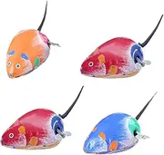 4 PCS Wind Up Mouse for Cartoon Clockwork Walking Fun Party Favors Easy to Hold Enhances Coordination Imagination Random Colors Random Color