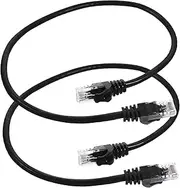 Quick Install Cat6 Network Cable 0.5m Black High Speed Data Transfer for Laptops Computers