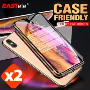 2x EASTele iPhone XS Max XR 8 7 6s Plus Tempered Glass Screen Protector Apple 5s