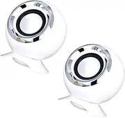 Sturdy Mini Speaker 2pcs Computer Speaker for Music Tv Series Games Home Office Car White