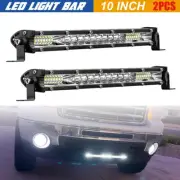 2pcs 12" inch Slim LED Work Light Bar Spot Flood Combo for SUV ATV Offroad Truck