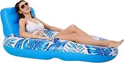 Pool Lounge Chair - Inflatable Lounge Chair Float, Recliner Water Float Craft | Pool Lounge Chair Floating Chair Lounger Recliner Pool Float, Multifunction Pool Lounge Chair with Canopy Mesh for Beach