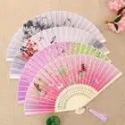 Chinese Style Hand Held Fan Bamboo Dance Fan Elegent Antique Folding Fan