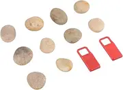 OFFIGAM DIY Drawing Stones Kit 10 Hand-Painted Rocks with Bracket for Boys and Girls' Art Projects Home Decor School Activities (3-4cm)