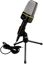 HONITANO Desktop Microphone with Tripod Stand for Music Recording Karaoke Singing and Audio Chats Compact Interference Computer Microphone for Laptop Use