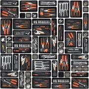 45-Pack Black Tool Box Organizer Tray Dividers Set for Cabinet Bins