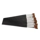 10pcs Nose Contour Brush Makeup Soft Fiber Hair Angled Under Eye Brush Cosme EUJ