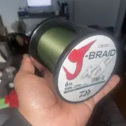 Daiwa J Braid X8 - 6lb 3,300 yds Fishing Line (Dark Green)