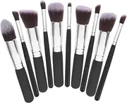 Beavorty 10-piece Brush Set Makeup Tools Synthetic Hair for Foundation Blush and Eyeliner Random Color