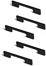 5 x 96mm Kitchen Handle Cabinet Cupboard Door Drawer Handles Square Black Furniture pulls