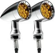 Turn Signal Indicator 12V 10 Mm Screw Universal Motorcycle Turn Signal Light Indicators Blinkers Amber Bullet Motorcycle Accessoire