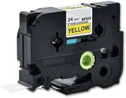 ExtraPrint 1 Pack Compatible 24mm Strong Adhesive Label Tape Replacement for Brother TZe-S651 Black on Yellow Label Maker Tape for Brother PT2300 PT2430PC PT3600 PT9200PC PTD800W PTP710BT PTP910BT