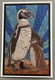 Penguin - Paper Mosaic - Lantern Press Postcard