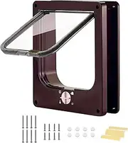 Pet Door for Gats - Portable Heavy Duty Cat Splap, Durable Locking | Weatherproof and Durable Pet Gate, Easy Install Tools for Doors, , Pair