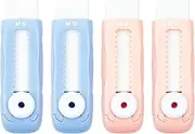 M&G 4 Pack Pencil Erasers Sliding Retractable Eraser, Soft Cute Erasers Push Pull Large Rubber Erasers for School Students Kids Office Home Supplies (Blue+Pink)