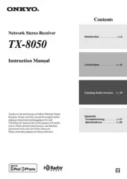 Onkyo TX-8050 AV Receiver Manual Instructions User Guide Reprint