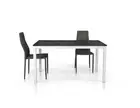 Extendable Table Living Room Plan Wood Finished Marble Base Metal Hall Lunch