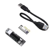 PCI-E 1X to 1X Riser Extender USB 3.0 Cable Working for Motherboard PCI-E1788