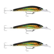 3x Rapala 16cm X Rap Magnum Xtreme Shallow Dive Troll Fish Lure -HD Sailfish UV