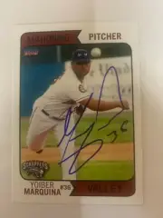 Yoiber Marquina 2015 Signed Mahoning Scrappers Team Card