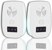 Jarttarn New Ultrasonic Insect Repellent Plug, Night Light Insect Repellent Includes Mosquitoes, Cockroaches, Mice, Spiders, Ants, Pests, Display with Switch Pest Repellent（2 Pcs）