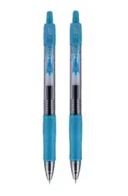 Pilot G2 Retractable Gel Pen 0.7mm Fine Teal 2/Pk Refillable Office School Home