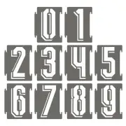 4 Inch Large Plastic Number Stencils, 20 Pcs, Wood, Store