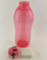 Tupperware Eco Drink Water Bottle 2L Pink Punch with White Carry Handle New