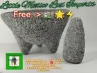 Hermoso Big Molcajete Mortar Pestle Salsas&Spices From Mexico Handmade New()