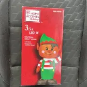 Christmas Home Accents Holiday Inflatable ELF 3 ft. LED