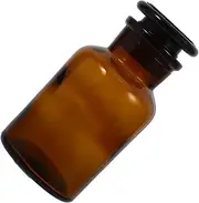 HEATSHAKING Borosilicate Glass Bottle Wide Mouth Chemical Storage Bottle with Standard Ground Glass Stopper for Laboratory Use UV Protection Efficient Pouring