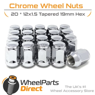 Wheel Nuts (20) 12x1.5 for Mazda Tribute [Mk2] 08-16 on Aftermarket Wheels