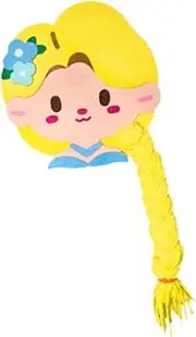 Kids Hair Braid Practice Board DIY Kit for Creative Play and Learning, Yellow
