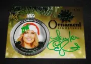 2015 Benchwarmer JENNIFER ENGLAND Holiday #51 ORNAMENT Green Auto/10 DODGEBALL