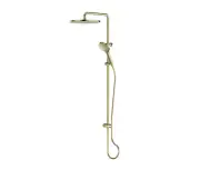 Greens Tapware Lavish BubbleJET Twin Rail Shower Brushed Brass 238103BB