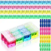 96 Pack Dual Hole Pencil Sharpener Eraser Set 48 Pcs Manual Pencil Sharpeners with Lid Portable Clear Sharpeners 48 Pcs Colored Pencil Top Erasers Cap Erasers or Kids Class Home Office, 4 Colors