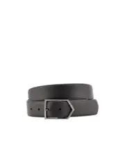 tumbled calfskin belt 110,100,115,105,120 Black
