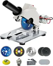nLn Hope 4" Mini Portable Table Saw Electric Small Hobby Chop Saw, 0-45°Angle and Height Adjustable 9000r/min Woodworking Bench Cut-Off Saw with 5 Blades, Aluminum Alloy Cutting Machine
