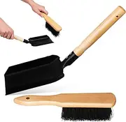 Fireplace Tool Set Ash Shovel and Brush Set Compact Cleaning Tools for Grout Brush Duster for Coal Stove