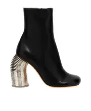 Off-White Zip Detailed Ankle Boots 36,37 Black