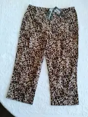 NEW Sourpuss Capri Pants Size M Leopard Print Rockabilly NWT