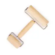 Norpro Wood Double Dough Roller for Pie, Pasta, Cookies and Pizza Dough
