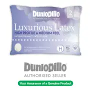 DUNLOPILLO 2 Pack Luxurious Latex Pillow High Profile & Medium Feel RRP $319.90