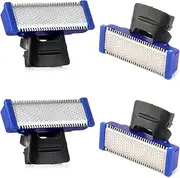 Microtouch Solo Replacement Heads Compatible with Microtouch Solo Men'S Rechargeable Shaver (4pcs)
