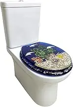 EUSC001-2 Dolphin Bluewash Soft Close Toilet Seat 2 Pieces, Blue